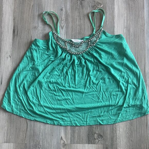 Vintage Y2K Candie’s Embellished Rayon Camisole Medium - Picture 5 of 8